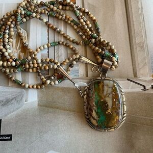 Multicolor Stone Pendant Necklace NATIVE MADE THOMAS FRANCISCO